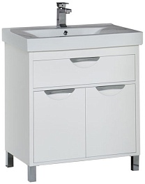 Aquanet Тумба под раковину Гретта 75 белый – фотография-1