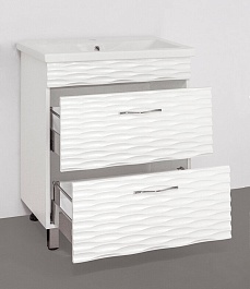 Style Line Мебель для ванной Ассоль 80 Люкс техно платина Plus – фотография-9