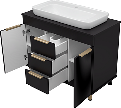 Brevita Тумба под раковину Enfida 100 черная – фотография-4