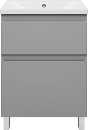 Misty Тумба с раковиной Лаки 60 серая – фотография-1