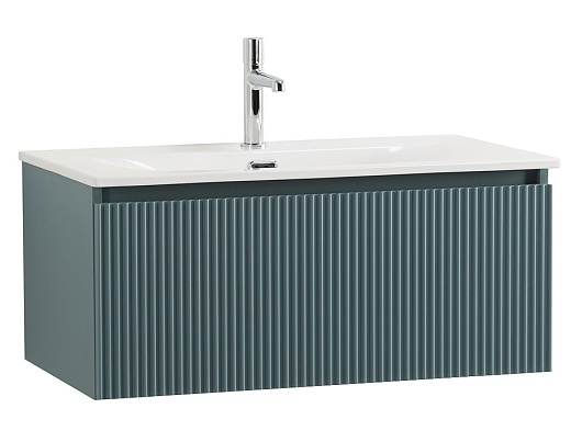 BelBagno Тумба с раковиной Uno 80 с 1 ящиком подвесная Голубой матовый с раковиной BB-8099-3-80 – фото-1