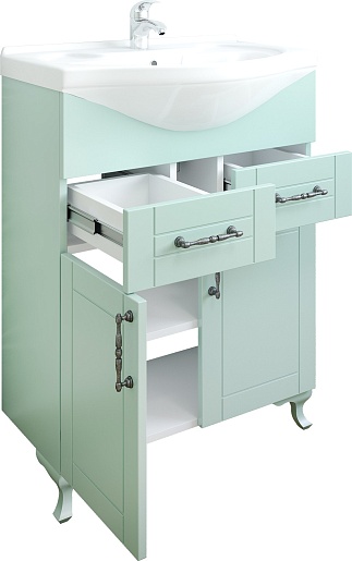 Sanflor Мебель для ванной Глория 65 R серая матовая – фотография-6