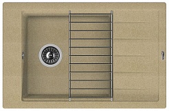 Florentina Мойка гранитная Липси 780Р с крылом бежевый – фотография-1