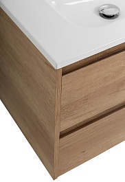 BelBagno Тумба с раковиной Kraft 140 подвесная 4 ящика Rovere Nebrasca Nature двойная раковина – фотография-4