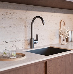 Mixline Смеситель для кухни 35k ML15-031GR графит – фотография-4