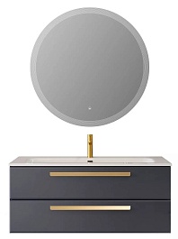 BelBagno Мебель для ванной Eco Cer-N 120 CZR-8073-120 grafito ручки сатиновое золото – фотография-1