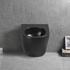 Ceruttispa Унитаз подвесной Sella Aria Tornado MB CT9530 черный матовый – фотография-6