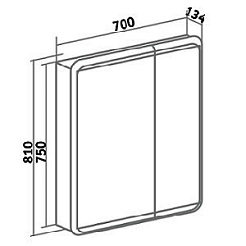 Runo Мебель для ванной Эрика 70 – фотография-7