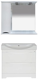 Misty Мебель для ванной Элвис 85 L напольная белая – фотография-1