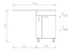 Onika Тумба с раковиной НАВИ 60.12 чаша справа – фотография-4