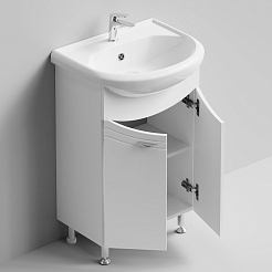 Водолей Мебель для ванной Эльба 55 R белая – фотография-4