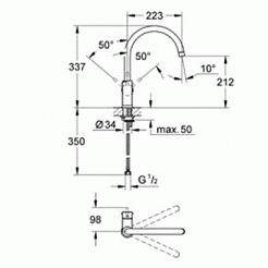 Grohe Смеситель "BauClassic 31234000" для кухни – фотография-2