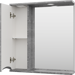 Misty Мебель для ванной Атлантик 70 L 2 ящика подвесная серый камень – фотография-9