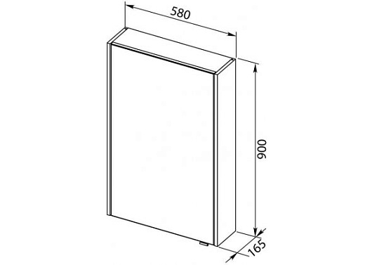 Aquanet Зеркало-шкаф Августа 58 дуб сонома – картинка-3