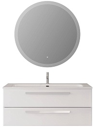 Cezares Тумба с раковиной Eco Cer-N 120 bianco opaco CZR-8073-120 ручки сатин – фотография-18