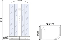 River Душевая кабина DESNA 100/80/26 MT L – фотография-12