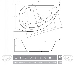 Alpen Акриловая ванна Dallas 160х105 L – фотография-3