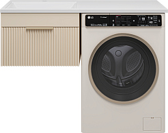 Brevita Тумба под раковину Enfida 60 подвесная под стиральную машину бежевая – фотография-1