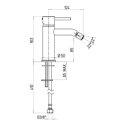Cezares Смеситель для биде Cox 78PZ304O брашированный чёрный – фотография-3