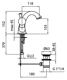 Webert Смеситель Karenina KA700102015 хром, для раковины – фотография-2