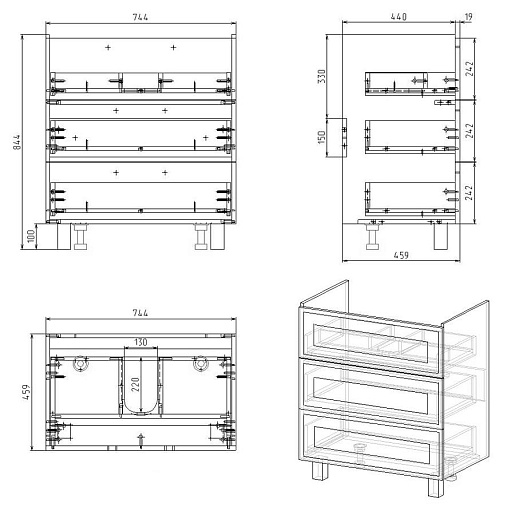 Alvaro Banos Тумба с раковиной Barcelona maximo 80 – фотография-8