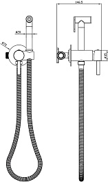 Milacio Гигиенический душ Ultra MCU.850.MB со встраиваемым смесителем черный матовый – фотография-4