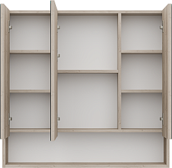 Misty Зеркальный шкаф Мускат 90 дуб галифакс белый – фотография-3