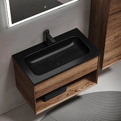 Sancos Тумба с раковиной Marmi 1.0 80 дуб чарльстон раковина Grace 81 CN7012MB – фотография-2