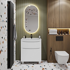 Vivon Тумба с раковиной Ostin 70 напольная белая матовая – фотография-13