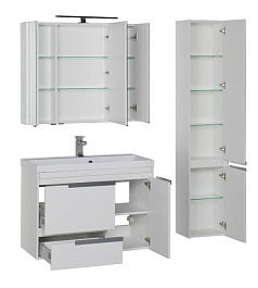 Aquanet Мебель для ванной "Тиволи 90" белая – фотография-3