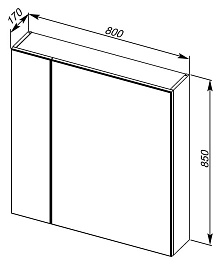 Aquanet Зеркальный шкаф "Мадейра 80" дуб кантри – фотография-4