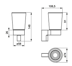 Ideal Standard Стакан Connect стекло – фотография-4