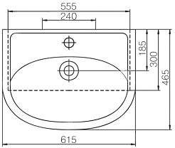 Mixline Тумба с раковиной Алан 60 2 створки белая – фотография-7