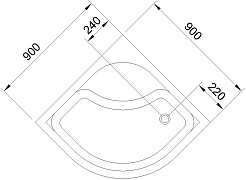Royal Bath Душевой уголок RB 90BK-C – фотография-7
