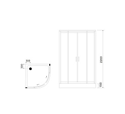 Black&White Душевая кабина Galaxy G5501 1000 – фотография-15