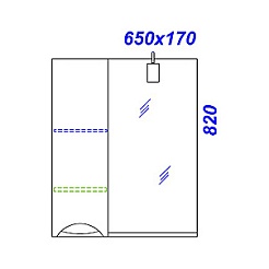 Aqwella Зеркальный шкаф Лайн 65  – фотография-2