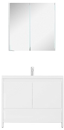 Velvex Мебель для ванной напольная Klaufs 100 белая – фотография-1