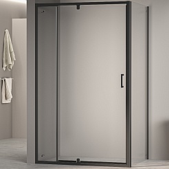 RGW Душевой уголок Passage PA-078B (PA-008B + Z-050-2B) 100x120 профиль черный стекло прозрачное – фотография-1