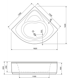 Cezares Передняя панель для акриловой ванны Cetina 130 – фотография-2