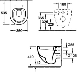 Esbano Унитаз Amapola-N подвесной безободковый белый – фотография-10