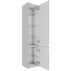 Aquatek Шкаф-пенал Вега 35 AQ70035R-LG серый туман, петли справа – фотография-2