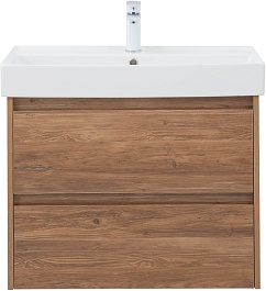 Aquanet Тумба под раковину Nova Lite 75 подвесная дуб шоколадный – фотография-3