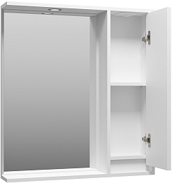 Brevita Зеркальный шкаф Balaton 75 R белый – фотография-4