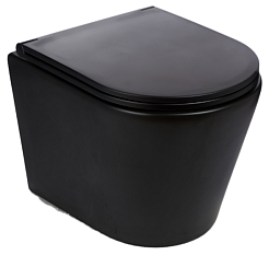 WeltWasser Унитаз подвесной SALZBACH 043 MT-BL черный матовый – фотография-2