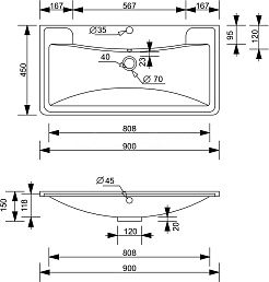 Vivon Тумба под раковину Atwood 90 подвесная дерево – фотография-14