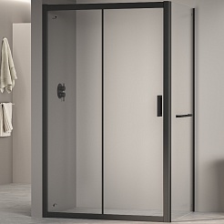 RGW Душевой уголок Passage PA-76-1B (PA-016B + Z-060-2B) 120x100 профиль черный стекло прозрачное – фотография-1