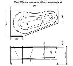 Aquanet Акриловая ванна Brize 160x90 L – фотография-5