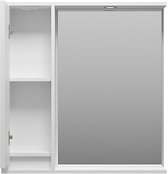 Brevita Зеркальный шкаф Balaton 80 L белый – фотография-4
