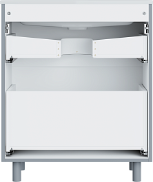 Vivon Тумба с раковиной Ostin 70 напольная серая матовая – фотография-9