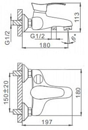 Frap Смеситель для ванны H01 F3201 хром – фотография-4
